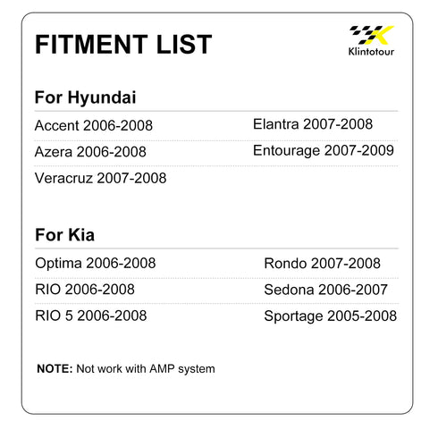 2006-2008/Kia 2005-2008, Radio Wiring Harness Compatible with Hyundai Stereo Installation Wire Harness Aftermarket