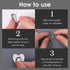 12 Pieces Phone Charm Hook, Cell Phone Finger Ring Keychain Loop Stand, Adhesive Metal Grip for DIY Phone Case Pad