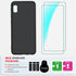 LeYi Samsung Galaxy A10e Phone Case with 2 Pack Tempered Glass Screen Protector, Liquid Silicone Slim Gel Rubber Cover