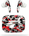 MightySkins Compatible with Apple Airpods Pro - Red Camo | Unique Vinyl Decal Wrap Cover, Protective and Durable, Easy