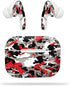 MightySkins Compatible with Apple Airpods Pro - Red Camo | Unique Vinyl Decal Wrap Cover, Protective and Durable, Easy