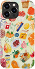 NOWETOO Case for iPhone 16 Pro,Summer Fruit Vegetable Collage Phone Case,Trendy Frosted Silicone