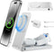 Foldable Aluminum Alloy 3 in 1 Magnetic Wireless Charger, Charging Station for Travel/Home/Office, Compatible with