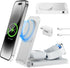 Foldable Aluminum Alloy 3 in 1 Magnetic Wireless Charger, Charging Station for Travel/Home/Office, Compatible with
