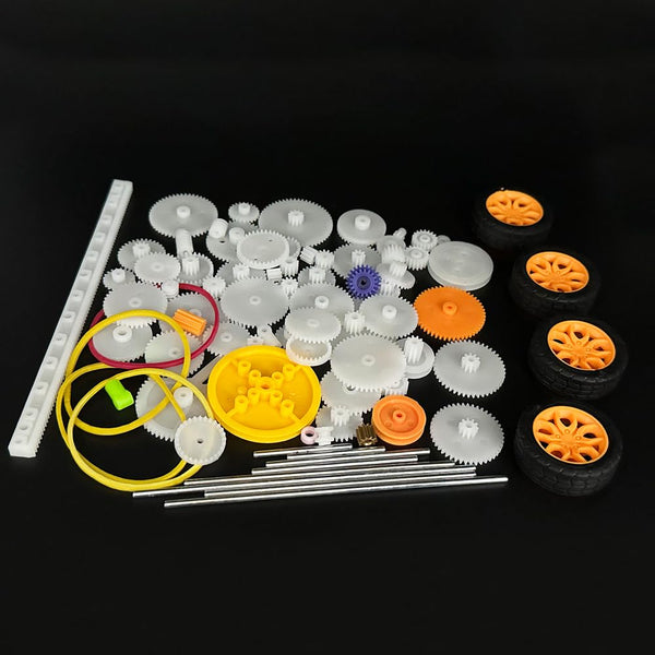 URIMPAVIDO 82PCS Plastic Gears Set Motor Gear Accessories for DC Motor DIY Model
