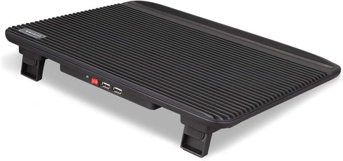 Laptop Cooling Pad, Coolertek USB Powered Cooler, 2 Blue Silent Big Fans, Height Adjustable Non-Slip Stand, Fits 11-17