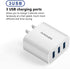 Amoner USB Wall Charger, 2-Pack Upgraded 15W 3-Port USB Charging Blocks, iPhone Plug Adapter Wall Charger Cube for