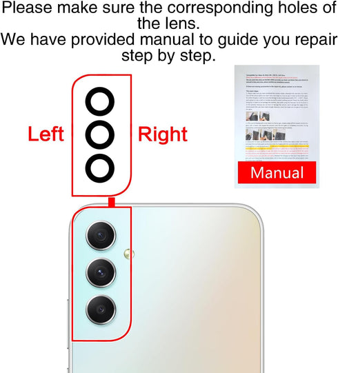 2PCS Galaxy A34 Back Rear Camera Lens Glass Replacement - ASDAWN Back Lens Glass for Samsung Galaxy A34 6.6 inches