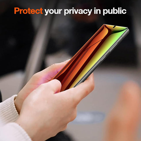 Fotbor Privacy Screen Protector for Samsung Galaxy S24 Ultra, 2 Pack Colorful Gradient Anti-Spy Anti-Blue Light Full