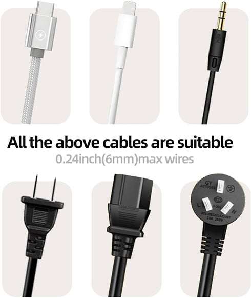 ITUGOU 11PCS Cable Management Cord Holder Organizer, Magnetic Cable Clips Adhesive Wire Keeper, Under Desk for Bedside