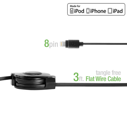 Retractable Lightning iPhone Cable, Charging Cord Compatible with Apple iPhone 14 Pro Max Plus Mini 13 12 11 Xs Xr X SE