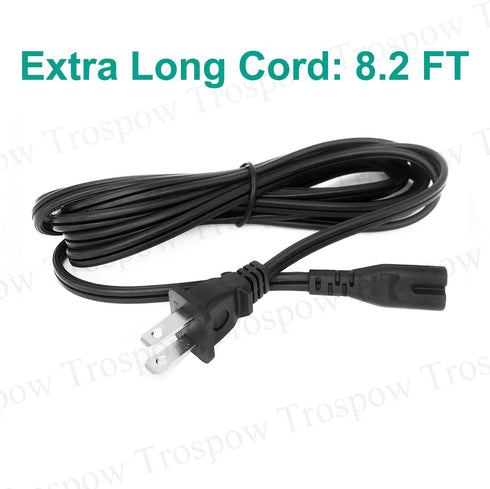 Trospow 8.2ft 2.1 3.1 2.0 9.1 2 Power Cable Replacement for JBL Bar Soundbar Speaker Prong AC Power Cord Cable