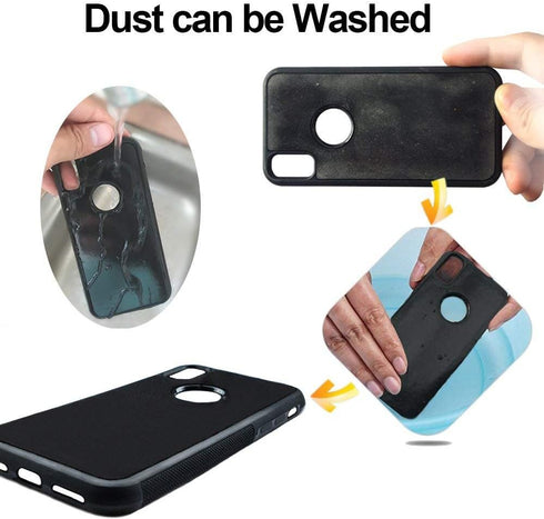 Anti Gravity Phone Case for iPhone 11 Pro, Sticky Selfie Suction Black 5.8 inch Magic Nano Pluto Case