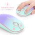 VssoPlor Wireless Mouse, Slim Portable 2.4G Computer Mice with Nano Receiver for PC, Laptop (Mint Green to Purple)