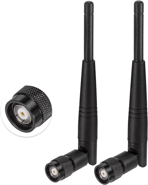 Eightwood 5dBi 2.4GHz WiFi Antenna, RP-TNC Male Antennas (2-Pack) for Trimble Robotic Total Stations, Wireless Router