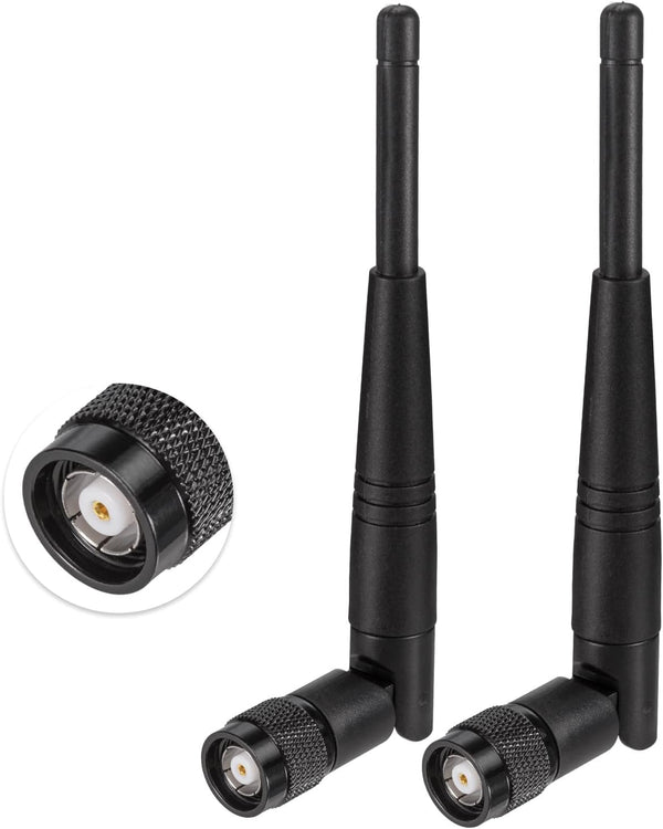 Eightwood 5dBi 2.4GHz WiFi Antenna, RP-TNC Male Antennas (2-Pack) for Trimble Robotic Total Stations, Wireless Router