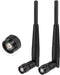 Eightwood 5dBi 2.4GHz WiFi Antenna, RP-TNC Male Antennas (2-Pack) for Trimble Robotic Total Stations, Wireless Router