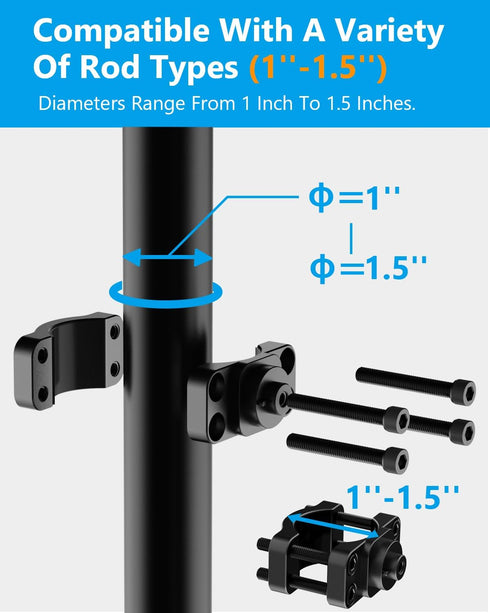 JISHAHS 9 Aluminum Mount for Lowrance Eagle Eye Sensor - Compatible with Various Rod, Easy Installation - Aluminum