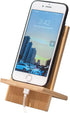 Bamboo Phone Stand Holder Adjustable Folding Phone Stand with Chargeable Hole for Desk