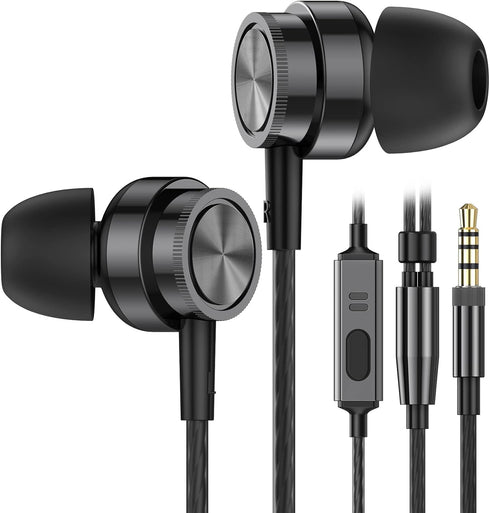 Yatloml Wired Earbuds with Microphone, in Ear Headphones Wired with Heavy Bass