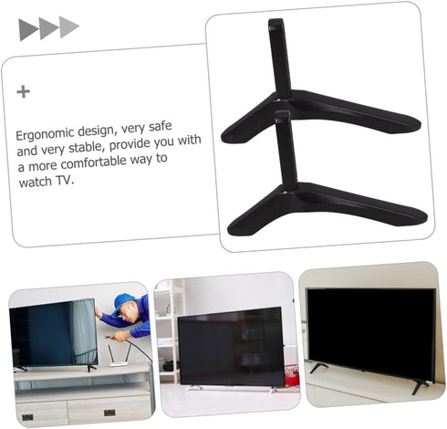 SEWOART Heavy Duty Tv Stand No-Drill Desktop Mount for Tvs Sturdy Aluminum Alloy Fit Modern Design