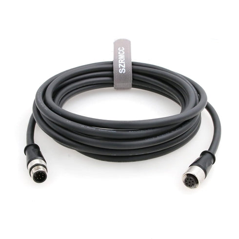 SZRMCC M12 A Code 8 Pin Male to Female Connector Sensor Cable - High Flex Waterproof Actuator Cable for Cognex