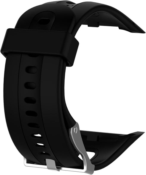 Replacement Band for Garmin Forerunner 10/15 - TenYun Silicone Wristband Strap for Women/Man (Black, Small)
