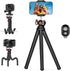 ZOINSHOT Phone Tripod, Upgraded Mini Flexible Tripod for iPhone with Wireless Remote, Portable