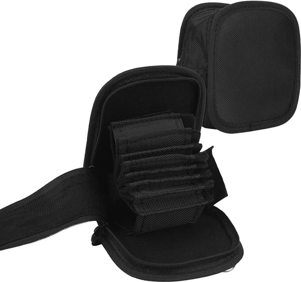 Bags for Cameras and Photographic Equipment, 9-Pocket Lens Filter Wallet Pouch Bag with Detachable Strap