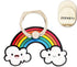 ZOSTLAND Colorful White Smile Cloud Phone Ring, Universal 360° Adjustable Finger Grip Stand for iPhone 15 14 13 12