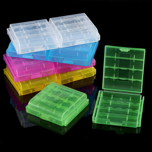 AA AAA Battery Holder, 10PCS Set, Transparent Hard Plastic, Multifunctional Storage Box, Organizer Container, 5 Colors