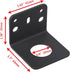 4 Pcs L-Bracket 1255 3/4 Hole Thick Steel Mobile Antennas Brackets for UHF VHF Coax NMO Antenna Mounts Cable Mobile Antennas (Black)