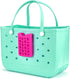 PARBEE Phone Holder for Bogg Bag, Silicone Pink Holder Keeps Your Phone Handy in Tote Bag, Accessory Charm Insert