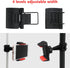Car Back Seat Phone Holder Mount for Kids, Adjustable Ring Light Tripod Stand