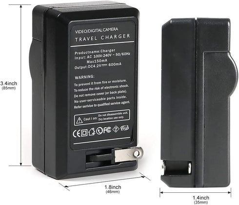 EN-EL10 Battery Charger for Nikon Coolpix S200, S203, S210, S220, Replacement for Nikon MH-63