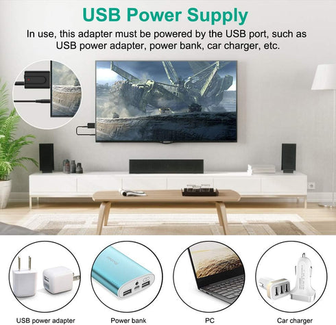 Portable Bluetooth 5.0 Adapter, 3.5mm Jack Aux Dongle, Wireless Transmitter Receiver for TV/PC/Headphone/Car/Home