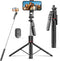 NOOX 67" Selfie Stick Tripod for iPhone with Remote Control, Phone Holder and