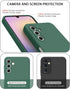 AK Samsung Galaxy A25 5G Case, Stylish Slim Liquid Silicone Full-Body Protective Cover, Dark Green