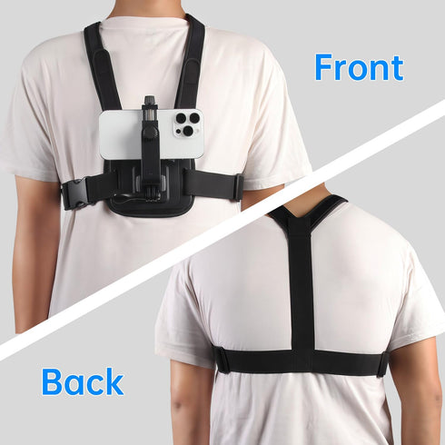 Suptig Phone Chest Mount Phone Harness Strap Holder Compatible for iPhone, Samsung, Gopro, DJI Action, Cell Phones