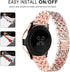Bands for Samsung Galaxy Watch Active 2 40mm/44mm - Shiny Diamond Stainless Steel Strap with Rhinestone Cover
