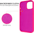 GUAGUA Compatible iPhone 13 Pro Max Case, 6.7 Inch Liquid Silicone Soft Gel Cover, Shockproof, Hot Pink