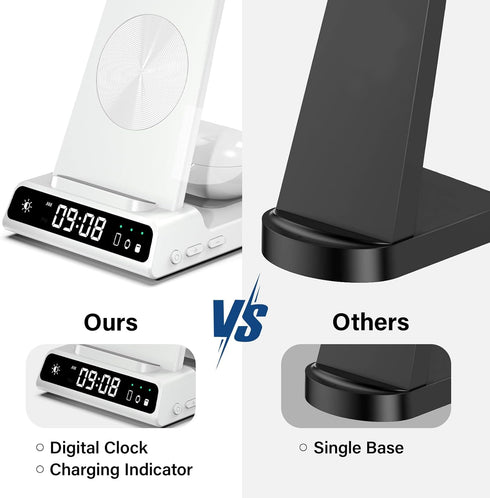 Wireless Charger for Samsung, 3 in 1 Charging Station for Galaxy S24 Ultra/S23 Ultra/S22/S21/Note 20/Z Flip 6