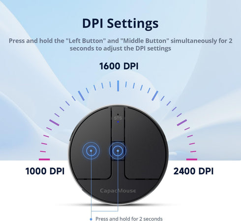 Stylish Mini Round Mouse with Pressure Sensing Reel, Ultra Portable Wireless Connectivity: Wired, 2.4G, Dual Bluetooth,