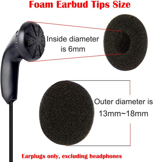 Sennheiser MX500 Earbud Tips - Foam Replacement Earbud Pads, 6 Pairs in Black, White, Pink - Compatible Earbud Tips