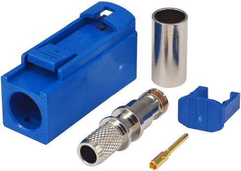RG58 LMR195 5PCS GPS telematics or Navigation RF Coax Connector Fakra C Straight Crimp Jack Female Blue Adapter