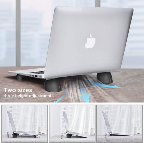 Laptop Risers for Desk, Mini Laptop Cooling Stand, Magnetic Pads Keyboard Riser, Ergonomic for 10-15.6” Laptops