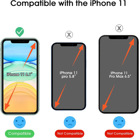 amFilm OneTouch Glass Screen Protector for iPhone 11 & XR (6.1") - 2 Pack, Tempered Glass with Easy Installation Kit