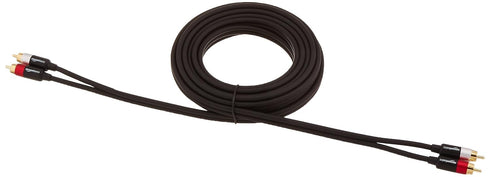 Amazon Basics 2 RCA Audio Cable, 15 Feet, for Amplifier, Active Speakers, Gold-Plated Plugs, Black