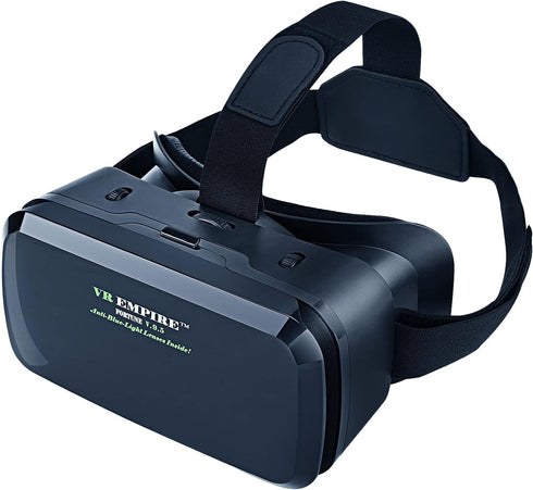 Cell Phone VR Headset, Virtual Reality Glasses for TV Movies, Compatible with iOS, Android, 4.7” to 7.3” Screens