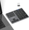 MOFII Bluetooth Number Pad for Laptop - Gray Wireless Numeric Keypad, 35 Keys USB-C Rechargeable Numpad